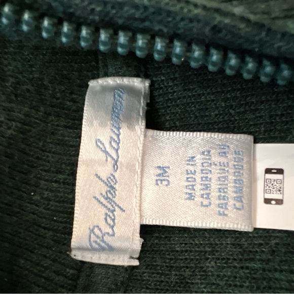 Polo by Ralph Lauren Kids Green Half-Zip Pullover 3m - Picture 2 of 2